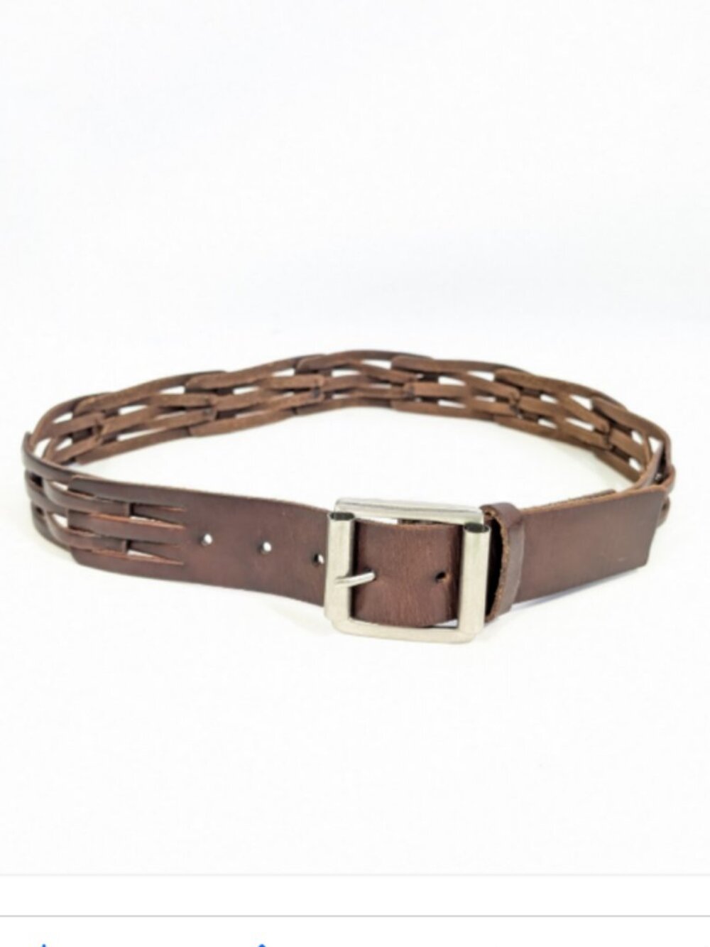 Olga Santini Women Woven Leather Belt Medium Vintage Y2K fashion